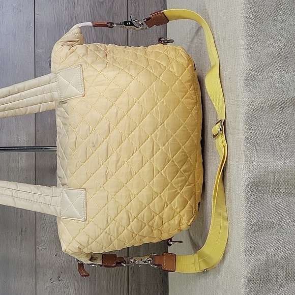 MZ Wallace Yellow Ombre Quilted Nylon Tote Shoulder Bag - Picture 5 of 16
